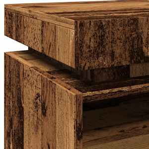 Noční stolek s LED osvětlením old wood 40 x 39 x 48,5 cm - obrázek 10