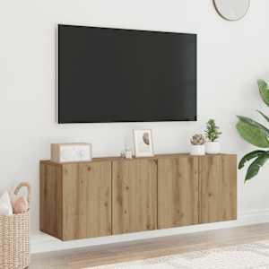 TV skříňky nástěnné 2 ks dub artisan 60 x 30 x 41 cm - obrázek 3