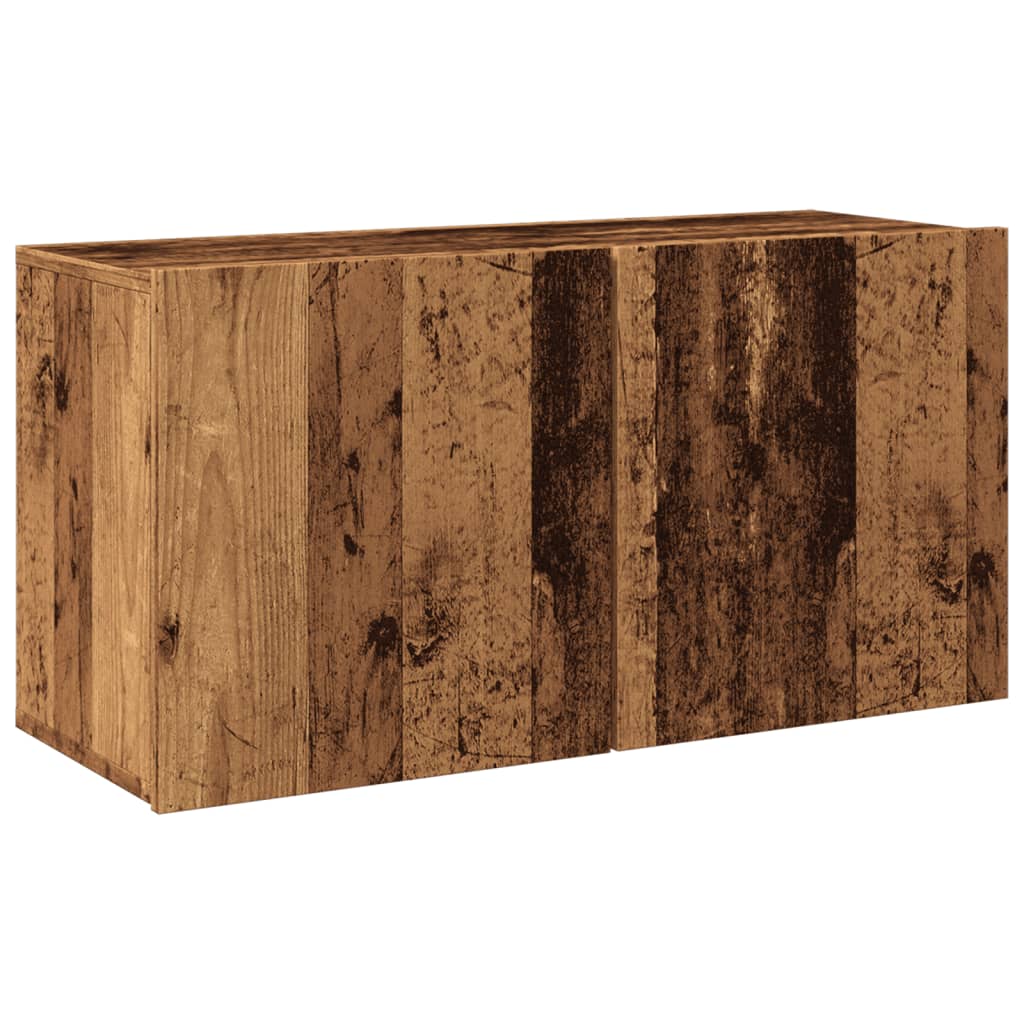 vidaXL Comodă TV de perete, lemn vechi, 80x30x41 cm