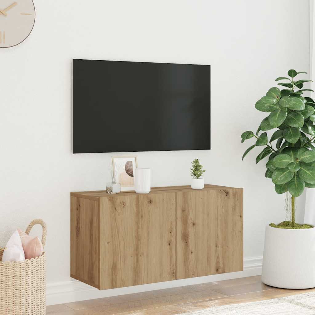 Thumbnail - vidaXL TV-Wandschrank Artisan-Eiche 80x30x41 cm