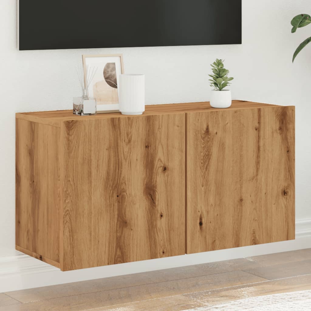 vidaXL TV-Wandschrank Artisan-Eiche 80x30x41 cm