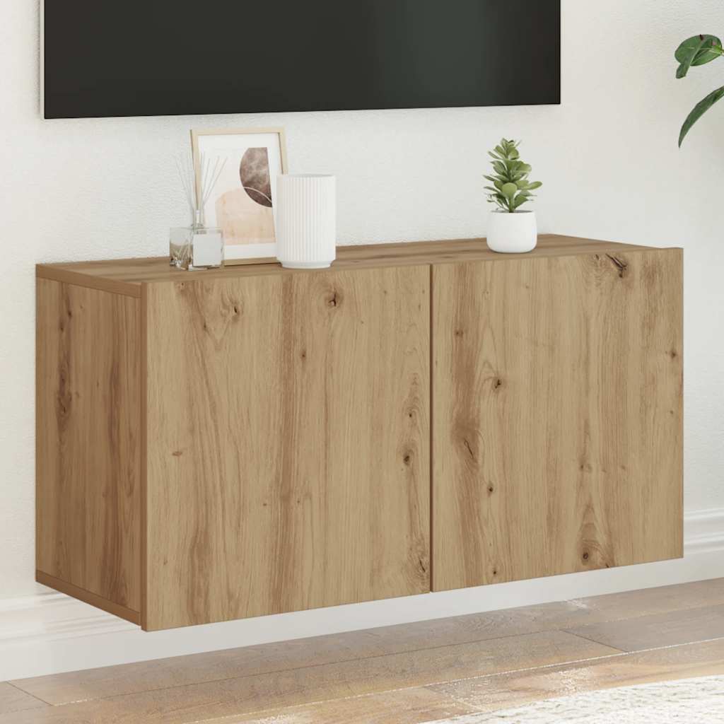 vidaXL TV-Wandschrank Artisan-Eiche 80x30x41 cm