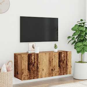 TV skříňka nástěnná starého dřeva 100x30x41 cm - obrázek 3