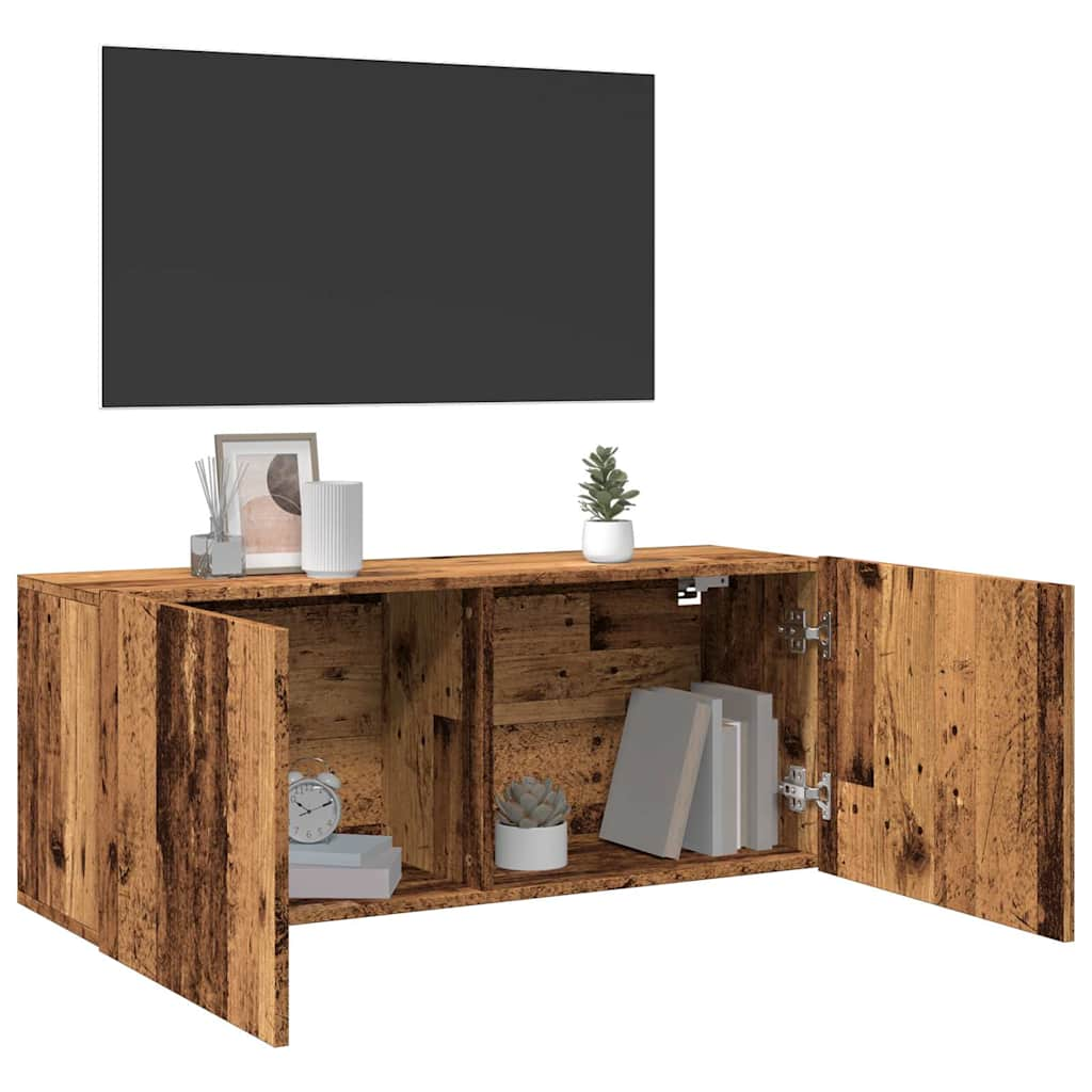 vidaXL TV-Wandschrank Altholz-Optik 100x30x41 cm