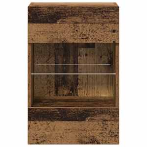 Nástěnné skříňky s LED osvětlením pro TV 2 ks starého dřeva 40x30x60,5 cm - obrázek 8