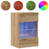 vidaXL seinakapid LED-tuledega teleri jaoks 2 tk Artisan Oak 40x30x60,5 cm