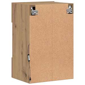 Nástěnné skříňky s LED osvětlením pro TV 2 ks dub artisan 40 x 30 x 60,5 cm - obrázek 9