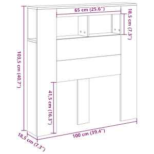 Čelo postele s LED old wood 100x18,5x103,5 cm kompozitní dřevo - obrázek 14