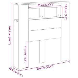 Čelo postele LED dub artisan 100x18,5x103,5 cm kompozitní dřevo - obrázek 13