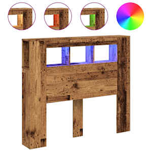 Čelo postele s LED old wood 120x18,5x103,5 cm kompozitní dřevo - obrázek 2