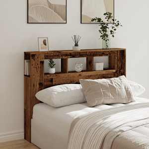 Čelo postele s LED old wood 140x18,5x103,5 cm kompozitní dřevo - obrázek 4