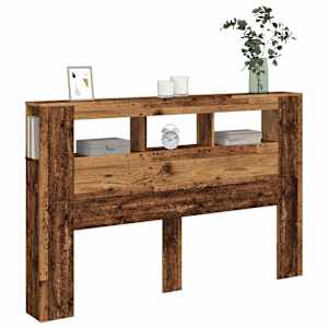 Čelo postele s LED old wood 160x18,5x103,5 cm kompozitní dřevo - obrázek 12