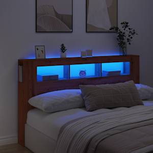 Čelo postele LED dub artisan 180x18,5x103,5 cm kompozitní dřevo - obrázek 4