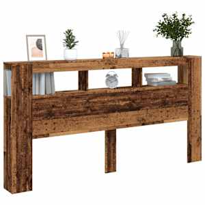 Čelo postele s LED old wood 200x18,5x103,5 cm kompozitní dřevo - obrázek 5