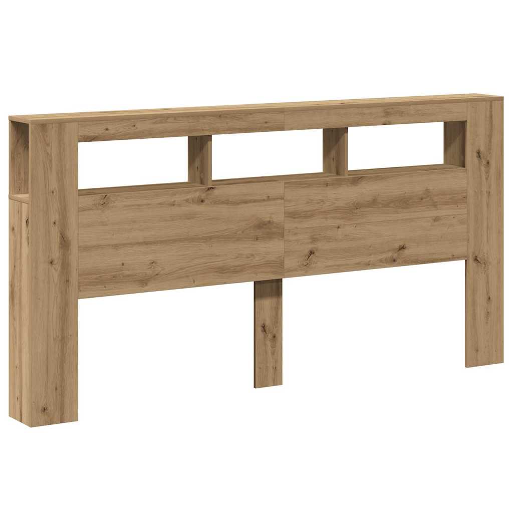 Thumbnail - vidaXL LED-Kopfteil Artisan-Eiche 200x18,5x103,5 cm Holzwerkstoff