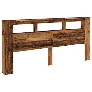 Čelo postele s LED old wood 220x18,5x103,5 cm kompozitní dřevo - obrázek 3