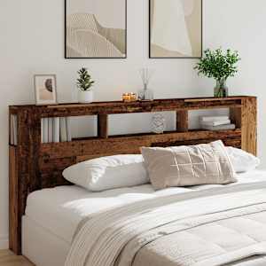 Čelo postele s LED old wood 220x18,5x103,5 cm kompozitní dřevo - obrázek 4