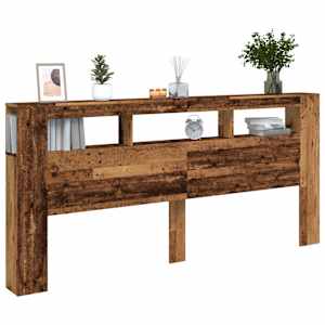 Čelo postele s LED old wood 220x18,5x103,5 cm kompozitní dřevo - obrázek 5