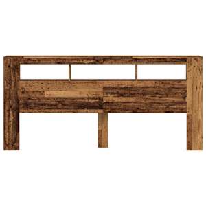 Čelo postele s LED old wood 220x18,5x103,5 cm kompozitní dřevo - obrázek 6