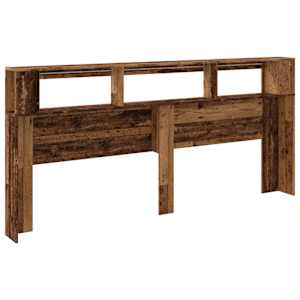 Čelo postele s LED old wood 220x18,5x103,5 cm kompozitní dřevo - obrázek 8