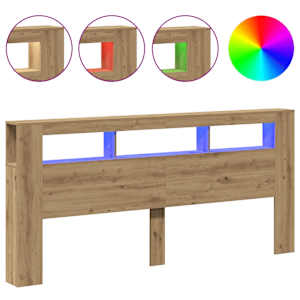 Čelo postele LED dub artisan 220x18,5x103,5 cm kompozitní dřevo - obrázek 2