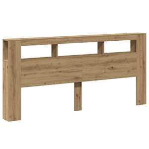 Čelo postele LED dub artisan 220x18,5x103,5 cm kompozitní dřevo - obrázek 4