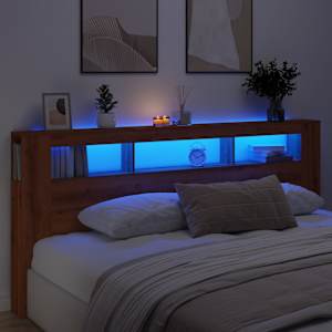 Čelo postele LED dub artisan 220x18,5x103,5 cm kompozitní dřevo - obrázek 3