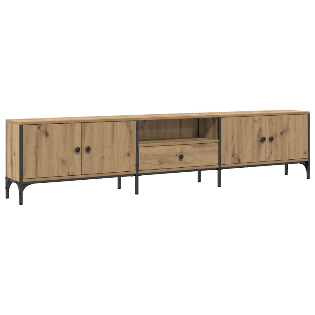 vidaXL TV skříňka se zásuvkou dub artisan 200x25x44cm kompozitní dřevo