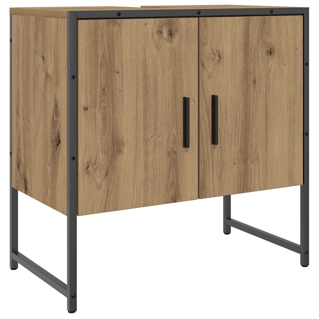 Thumbnail - vidaXL Waschbeckenunterschrank Artisan-Eiche 60x33x60 cm