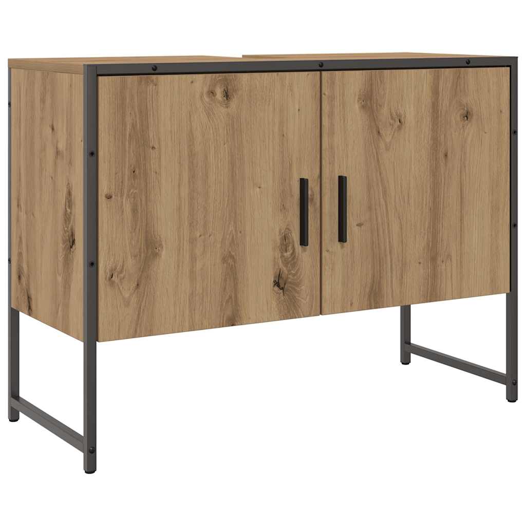 vidaXL Koupelnová skříňka pod umyvadlo dub artisan 80x33x60cm kompozit