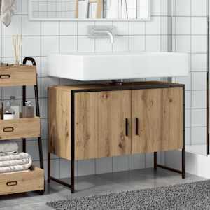 vidaXL Bathroom Sink Cabinet Artisan Oak 80x33x60 cm Engineered Wood