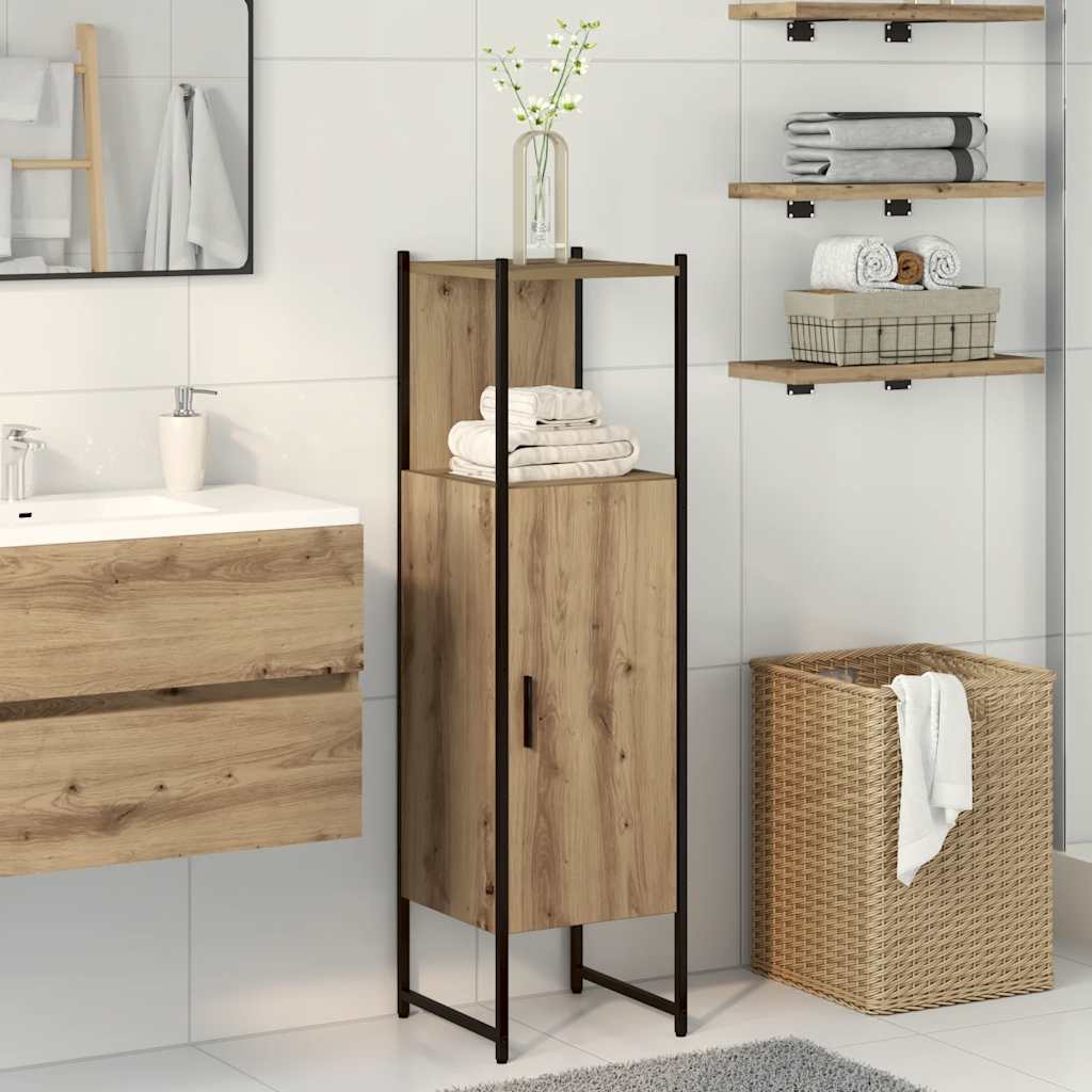 vidaXL Badschrank Artisan-Eiche 33x33x120,5 cm Holzwerkstoff