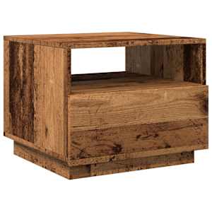 Konferenční stolek s LED osvětlením old wood 50 x 49 x 40 cm - obrázek 3