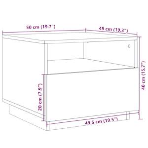 Konferenční stolek s LED osvětlením old wood 50 x 49 x 40 cm - obrázek 15