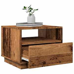 Konferenční stolek s LED osvětlením old wood 50 x 49 x 40 cm - obrázek 6