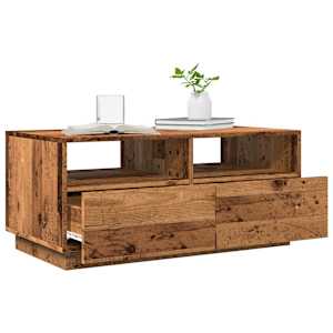 Konferenční stolek s LED osvětlením old wood 90 x 49 x 40 cm - obrázek 6