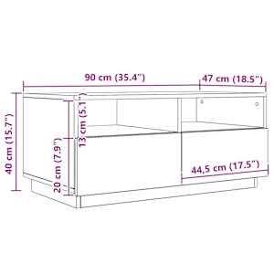 Konferenční stolek s LED osvětlením dub artisan 90 x 49 x 40 cm - obrázek 15