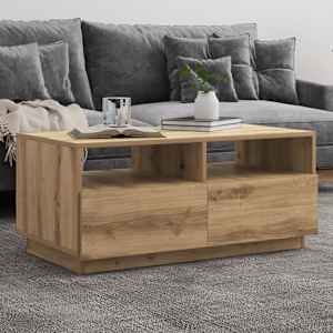Konferenční stolek s LED osvětlením dub artisan 90 x 49 x 40 cm - obrázek 5
