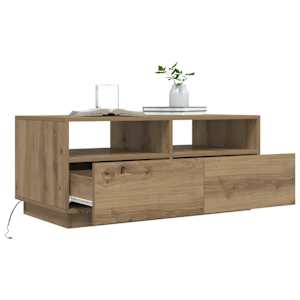 Konferenční stolek s LED osvětlením dub artisan 90 x 49 x 40 cm - obrázek 6