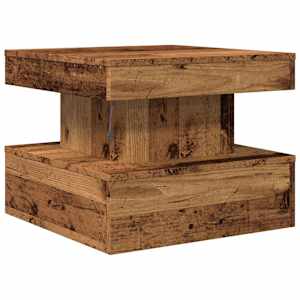 Konferenční stolek s LED osvětlením old wood 50 x 50 x 40 cm - obrázek 8