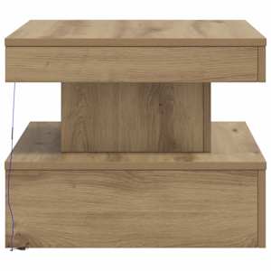 Konferenční stolek s LED osvětlením dub artisan 50 x 50 x 40 cm - obrázek 8