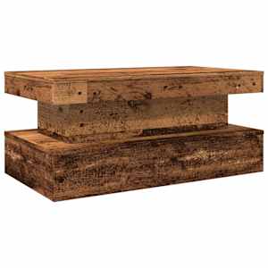 Konferenční stolek s LED osvětlením old wood 90 x 50 x 40 cm - obrázek 3
