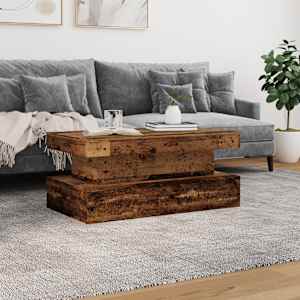 Konferenční stolek s LED osvětlením old wood 90 x 50 x 40 cm - obrázek 4