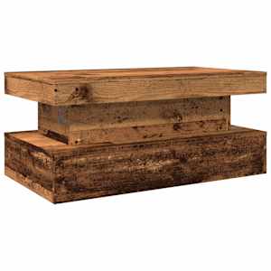 Konferenční stolek s LED osvětlením old wood 90 x 50 x 40 cm - obrázek 9