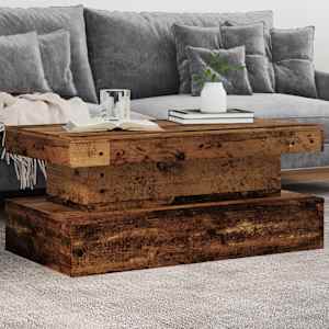 Konferenční stolek s LED osvětlením old wood 90 x 50 x 40 cm - obrázek 1
