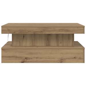 Konferenční stolek s LED osvětlením dub artisan 90 x 50 x 40 cm - obrázek 7