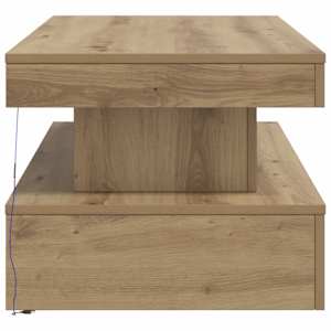 Konferenční stolek s LED osvětlením dub artisan 90 x 50 x 40 cm - obrázek 8