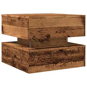 Konferenční stolek s LED osvětlením old wood 50 x 50 x 40 cm - obrázek 9