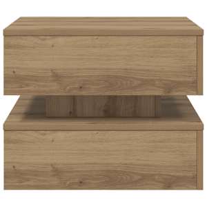 Konferenční stolek s LED osvětlením dub artisan 50 x 50 x 40 cm - obrázek 7