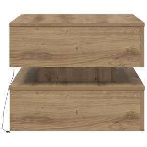 Konferenční stolek s LED osvětlením dub artisan 50 x 50 x 40 cm - obrázek 8
